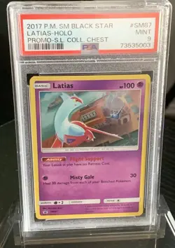 Pokemon TCG PSA 9 SM Black Star Promo Latias SM87 Holo & Latios SM88 - Image 3