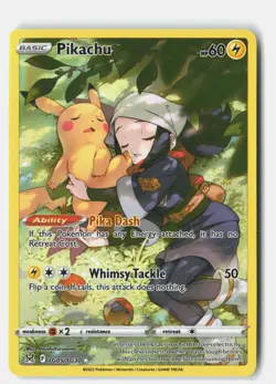 Pikachu TG05/TG30 Lost Origin Trainer Gallery Pokemon Holo DMG Atsushi Furusawa - Image 1