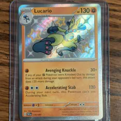 The Pokemon Company Lucario 174/091 SV: Paldean Fates Shiny Rare Holo EN - Image 1