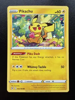 FREE SHIP Pokemon TCG Pikachu Sword & Shield Lost Origin 052/196 Regular Common - Image 1