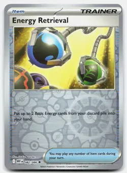 Energy Retrieval Uncommon White Flare Reverse Holo 082/086 NM/M Pokemon - Image 1
