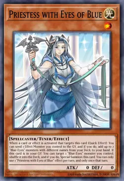 Priestess with Eyes of Blue LDS2-EN007 1st ED NM Yu-Gi-Oh! - Image 1