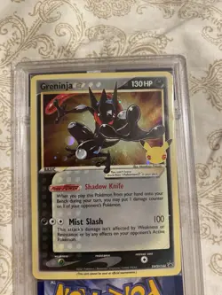 Pokemon TCG Greninja Gold Star SWSH144 Celebrations Black Star Promo Card Sealed - Image 1