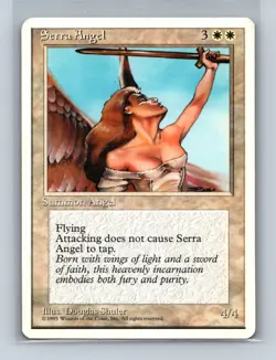 Serra Angel Fourth Edition MTG Magic The Gathering 1995 Uncommon White Card - Image 1