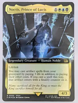 (Foil) Noctis, Prince of Lucis (Extended Art) FIN 0500 FINAL FANTASY MTG NM - Image 1