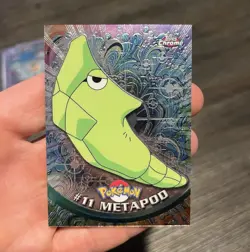 Topps Chrome Pokemon Metapod #11 TV Animation Edition Foil Trading Card - Image 1