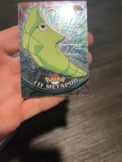 Topps Chrome Pokemon Metapod #11 TV Animation Edition Foil Trading Card - Image 2