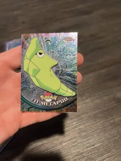 Topps Chrome Pokemon Metapod #11 TV Animation Edition Foil Trading Card - Image 3