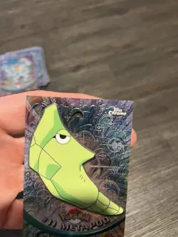 Topps Chrome Pokemon Metapod #11 TV Animation Edition Foil Trading Card - Image 5
