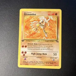 Hitmonlee - 22/62 - Pokemon Fossil 1st Edition Rare Card WOTC MP - Image 1