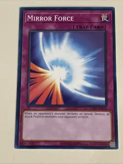 Yugioh - Mirror Force x 3 - NM - Plus Free Holographic Card - A - Image 2