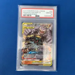 Marshadow & Machamp GX 82/214 PSA 10 Pokemon Unbroken Bonds Card - Image 1