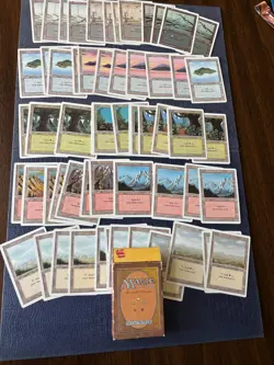 MTG Revised Edition Starter Deck box (empty) 1994 - plus 60 basic lands - Image 1
