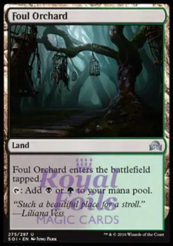 Foul Orchard 2x FOIL SOI MTG Shadows Over Innistrad Uncommon MINT black grn Land - Image 1