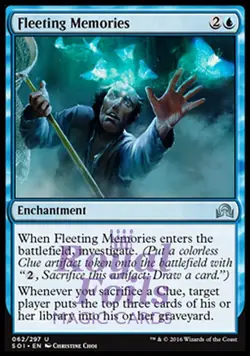 Fleeting Memories 2x FOIL SOI MTG Shadows Over Innistrad Uncommon MINT blue - Image 1
