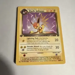Pokemon Dark Jolteon Team Rocket Uncommon 50 HP 38/82 1st Edition English Card - Image 1