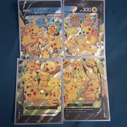 Pikachu V-Union [Set of 4] SWSH: Sword & Shield Promo Cards Holo - Image 2