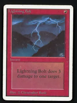 Lightning Bolt (B) - HP Unlimited Edition - MTG 1993 - Image 1