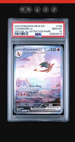 POKEMON MEW EN-151 #199 CHARIZARD EX SPECIAL ILLUSTRATION RARE 2023 PSA 10 SIR - Image 1