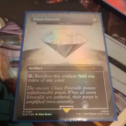 MTG Sonic Secret Lair Chaos Emerald (lotus Petal) White Foil M 7037 - Image 1