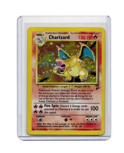 2000 Pokemon Base Set 2 Charizard 4/130 Holo Foil Unlimited WOTC LP - Image 1