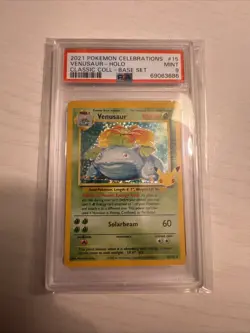 Pokemon PSA 9 MINT Celebrations Venusaur 15/102 Classic Collection Holo Rare - Image 1