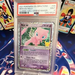Pokemon Mew ex 88/92 Celebrations Classic Collection Holo PSA 9 (2021) - Image 1