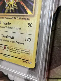 HEAVY HOLO BLEED ERROR Pokemon Zapdos 42/108 XY Evolutions PSA 7 - Image 2