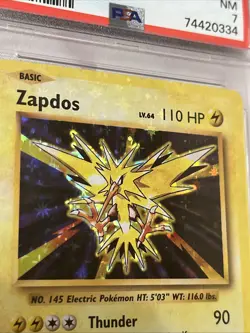 HEAVY HOLO BLEED ERROR Pokemon Zapdos 42/108 XY Evolutions PSA 7 - Image 4