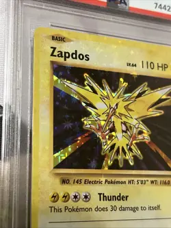 HEAVY HOLO BLEED ERROR Pokemon Zapdos 42/108 XY Evolutions PSA 7 - Image 5