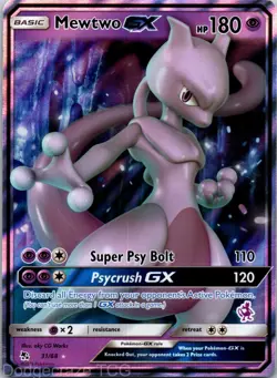 Mewtwo GX 31/68 Holo Rare GX Hidden Fates Pokemon NM - Image 1