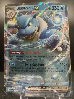 Blastoise ex 009/165 151 Pokemon Near Mint - Image 1
