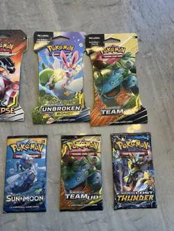 Pokemon Sun & Moon Booster Pack Lot - Cosmic Eclipse, Team Up and More! - Image 4