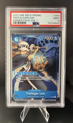 One Piece TCG Trafalgar Law P-009 Vol.1 Winner Pack PSA 9 MINT English - Image 1