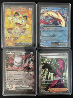 Pokemon TCG 4 Card Lot Meowth ex Milotic ex Zangoose ex Atticus Holo FA - Image 1
