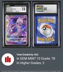 2020 POKEMON BATTLE ACADEMY #31 MEWTWO GX CGC 10 - Image 3