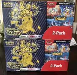 SEALED: Pokemon Surging Sparks Elite Trainer Box + Booster Bundle COSTCO 2-PACK - Image 1