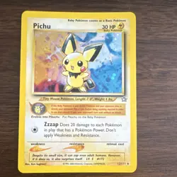 Pokemon Pichu Neo Genesis Holo Rare Unlimited 30 HP English 2000 12/111 Card - Image 1