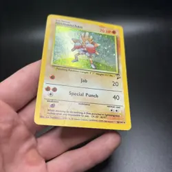 Hitmonchan 8/130 Pokemon Base Set 2 SWIRL Holo Rare WOTC Vintage Card HP -j - Image 5