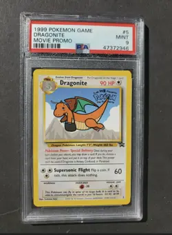 Pokemon PSA 9 DRAGONITE #5 - WB MOVIE PROMO 1999 - (MINT) - Image 1
