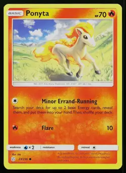 PONYTA 23/236 COMMON COSMIC ECLIPSE POKEMON NM - Image 1
