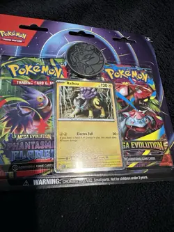 Pokemon 2-Pack Blister Raikou. Mega Evolutions Phantasmal Flames. Lot of 5 - Image 2