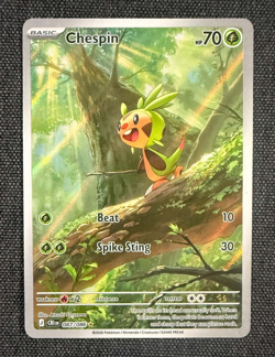 Pokemon TCG - Chespin 087/086 - Chaos Rising - Illustration Rare - NEAR MINT - Image 1