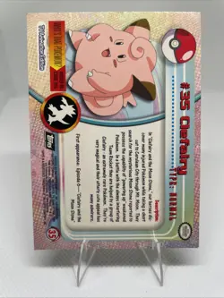 Clefairy #35 1999 Topps Pokemon TV Animation Edition - Image 2