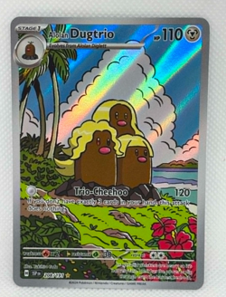 Pokemon Surging Sparks - Alolan Dugtrio 208/191 - Illustration Rare - NM/M Cond - Image 1