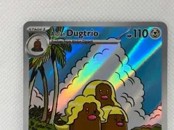 Pokemon Surging Sparks - Alolan Dugtrio 208/191 - Illustration Rare - NM/M Cond - Image 2