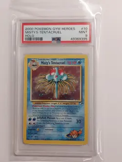 2000 Pokemon Gym Heroes Mistys Tentacruel Holo 10/132 PSA 9 - Image 1