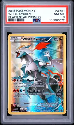 2015 POKEMON XY BLACK STAR PROMOS #XY81 WHITE KYUREM PSA 8 - Image 1