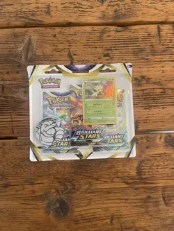 Pokemon Sword & Shield Brilliant Stars 3 Pack Blister Pack New & Sealed - Image 1