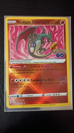 Radiant Charizard Pokemon GO 011/078 Radiant Rare Holo English 160 HP Negishi - Image 1